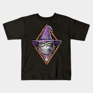 Cat Witch Kids T-Shirt